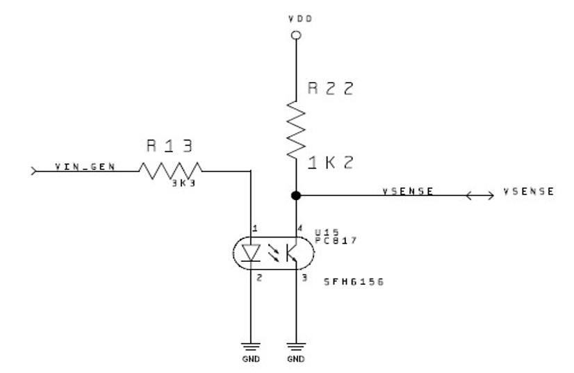 Optocoupler circuit diagram